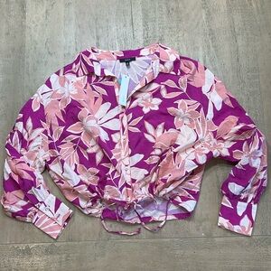 Drew blouse, size Small, drawstring adjustable waistband